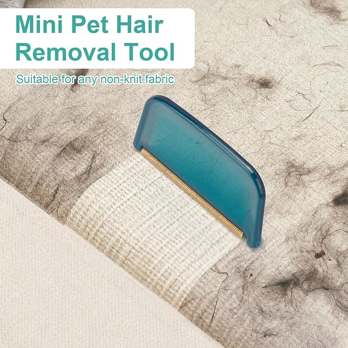 Carpet Rake Pet Hair Removal Tool with 56" Long Handle | Reusable Pet Hair Remover Broom, Cat & Dog Hair Carpet Scraper for Rugs Mats Couch