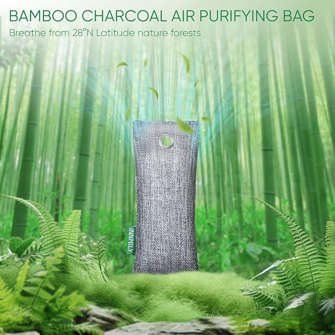 Activated Charcoal Odor Absorber,6 Pack Nature Odor Eliminator for Shoes, Bamboo Charcoal Air Purifying Bags,Shoe Deodorizer and Moisture Absorbers for Fresh Sneakers,Shoe Smell Remover | Bamboo Charcoal Air Purifying Bags,Shoe Deodorizer and Moisture ...