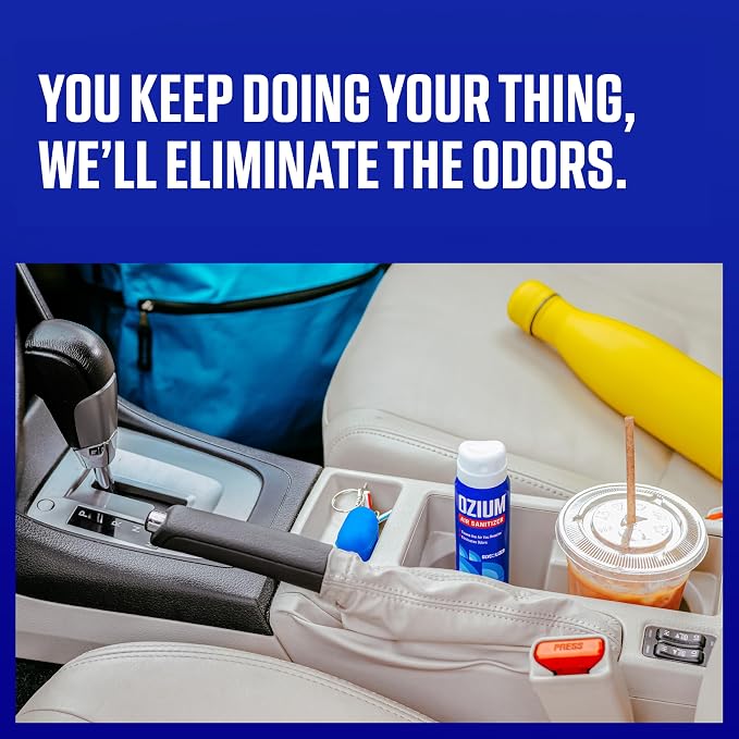 Ozium . Air Sanitizer & Odor Eliminator for Homes, Cars, Offices and More, Outdoor Essence, 0.8 Oz( Pack of 6) (packaging may vary) | For Homes, Cars, Offices and More, Outdoor Essence Scent, Pack of 6