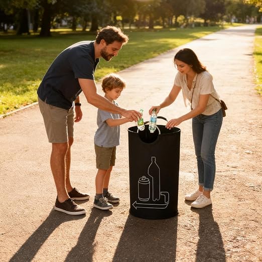 Deposit Bottle Container, Spacious 115L Capacity, Aluminum and Oxford Cloth, Recycling Bin Organizer, Waste Collection Storage, Stackable Design, for Kitchen Home Garage Pantry Beach