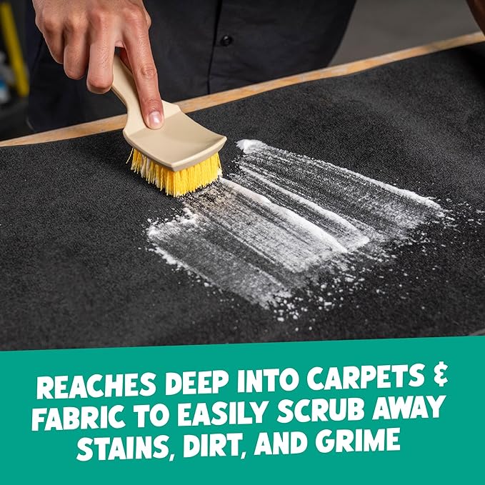 Chemical Guys, Induro 7 Heavy Duty Carpet & Upholstery Nifty Brush, 2 Pack | Stiff, durable bristles deep-clean carpet, fabric and upholstery in cars, RVs and home interiors, two pack