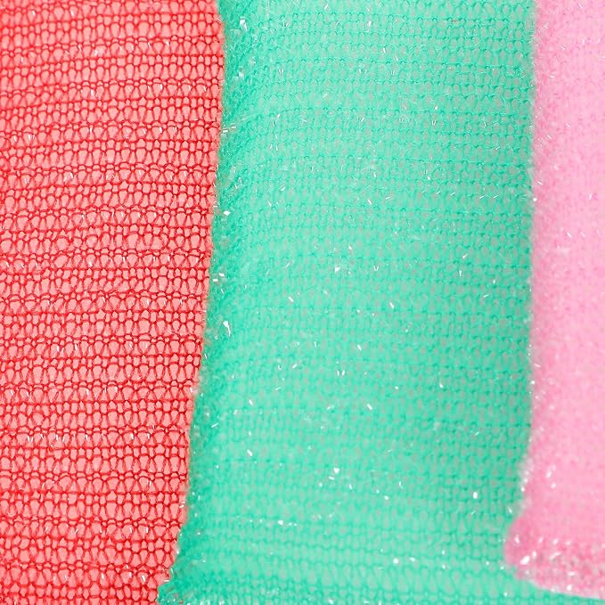 jojofuny 4 Pieces Kitchen Scrubber Sponges Non-Scratch Microfiber Cleaning Pads for Dishes and Hard Surfaces, Assorted Colors for Household Kitchen Cleaning