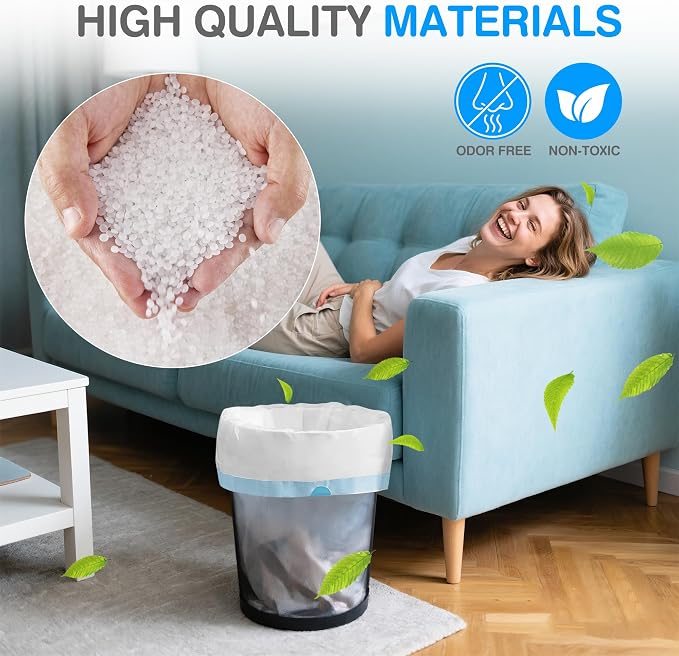 Charmount Small Trash Bags 4 Gallon, 200 Count Drawstring Mini Garbage Bags | Plastic Trash Can Liners for Bathroom Accessories, Bedroom, Dorm Room Essentials, Office