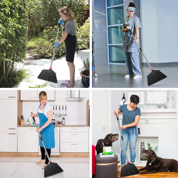 Outdoor Indoor Broom- CLDREAM Angle Broom is Perfect Commercial Courtyard Garage Home Kitchen Office Floor Shower