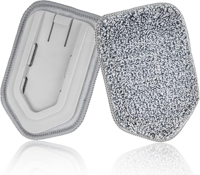 Microfiber Pads Refills 2 Pack Fit Lalafancy Shower Bathtub Cleaning Brush | Microfiber Cloth Replacement Non-Scratch with Gentle Scouring for Cleaning Mirror, Glass, Window and Delicate Surfaces