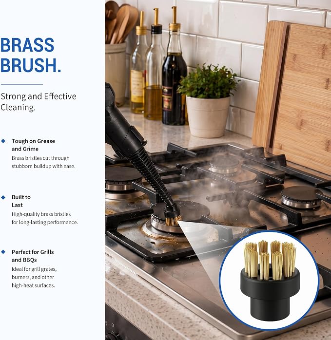 16 Pack Small Brushes Compatible with Dupray Steam Cleaner Accessories with Brushes, Steam Cleaner Attachments for Grout, Tile, Oven, BBQ (Assorted)