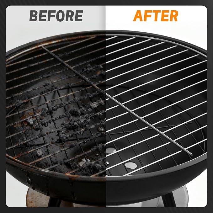 BBQ Grill Cleaning Brush Scraper,3 in 1 Barbecue Woven Wire Brush for Grill | 18" Stainless Grill Grate Cleaner, for Weber Gas, Charcoal, Electrical, Infrared