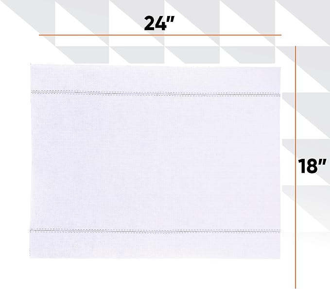 Superio Squeegee Mopping Towel Floor Cloth White Cloth for Cuban Style Mop, Israeli Sponga, Kitchen, Bathroom Cleaning, Tile, Stone, Wood, Floor Washing, Drying Towel -18"x24", 6 Pack