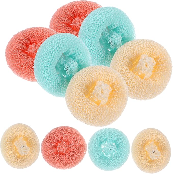 Veemoon 10pcs Non-Scratch Kitchen Dish Scrubbers Scouring Pads for Pots Pans Utensils Scratch-Resistant Plant Cleaning for Daily Dishwashing