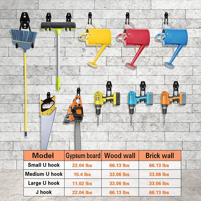 HUPBIPY 12 Pack Garage Hooks Heavy Duty, Wall Mount Ladder Hooks | Storage Organizer With a non-slip coating for Hanging Bicycles Garden Tools Ladders Hoses Ropes and Loose Items(Yellow)