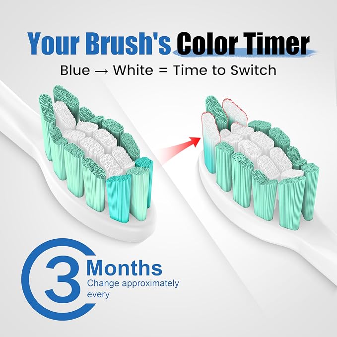 Replacement Toothbrush Heads Compatible with Philips Sonicare – Gentle & Effective Electric Tooth Brush Refill for Plaque Control, 10 Pack (Black)
