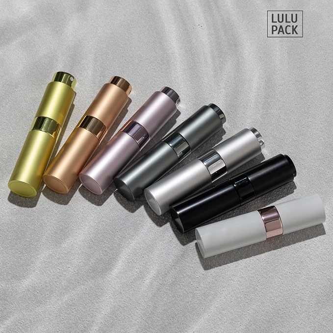 Lulupack Travel Perfume Bottle Refillable - Cologne Spray Atomizer Mini - Small Travel Size Empty Sprayer for Refill Sample Container - Portable Fragrance Decant Dispenser for Women Men 10ml 1PCS Gold