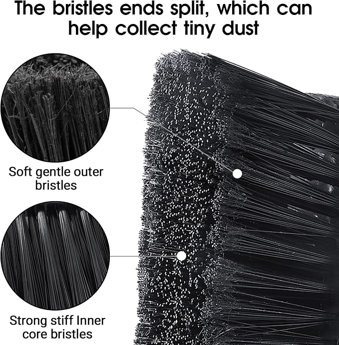 Masthome 24" Push Broom with Stiff Bristles,& 32'' Commercial Dust Mop, 60'' Adjustable Flat Mop with Long Handle, 1 Cotton & 2 Microfiber Mop Pads