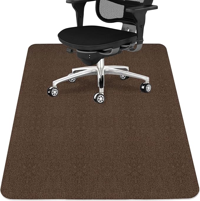 Sycoodeal Office Chair Mat for Hardwood Floor,Office Chair Mat for Tile Floor,Large Floor Protector Rug,Computer Gaming Mat,Easy to Clean,Anti-Slip,Coffee(48"x36")