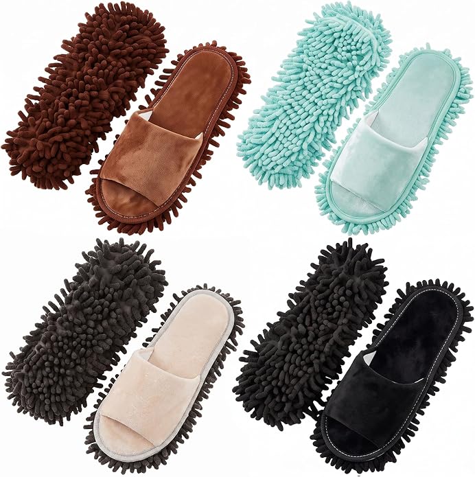 Jecery 4 Pair Microfiber Mop Slipper