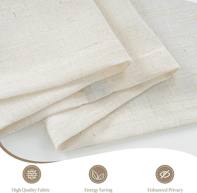 StangH Magnetic Natural Linen Roman Shades for Doors, W26 x L72, 1 Panel | Cordless Window Shades, Light Filtering with Privacy, Farmhouse Rustic Decor, for Home Office