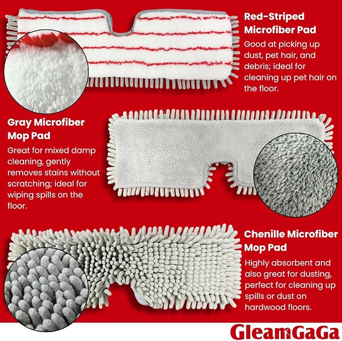 Microfiber Dust Mop for Hardwood Floor Cleaning, Laminate, Tile & Marble | 4 Washable Mop Pads, Dual-Sided Flip Mop, Wet & Dry Use, 62" Long Handle, Built-In Pad Cleaning Scraper