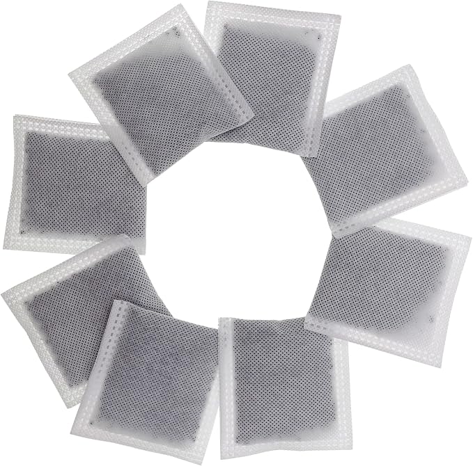 Compact Activated Charcoal Odor Absorbing Filter Refill Deodorizer | for iTouchless Cans 2.5 Gal, 3 Gal, 4 Gal and Other Small Trash Cans Under 8 Gallons with Filter Compartment (8 Pack)