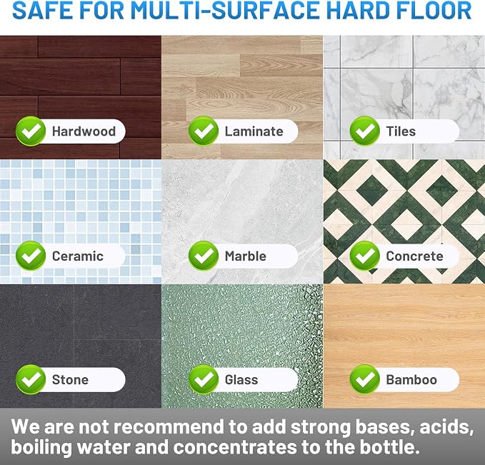 Microfiber Hardwood Floor Mop - Spray Mop with 4 Washable Pads | Wet Dry Use Mop, For Tile Wood Laminate Vinyl Marble Multi-Surface, 500+ ML Refillable Bottle, 360° Swivel Head, Dark Blue