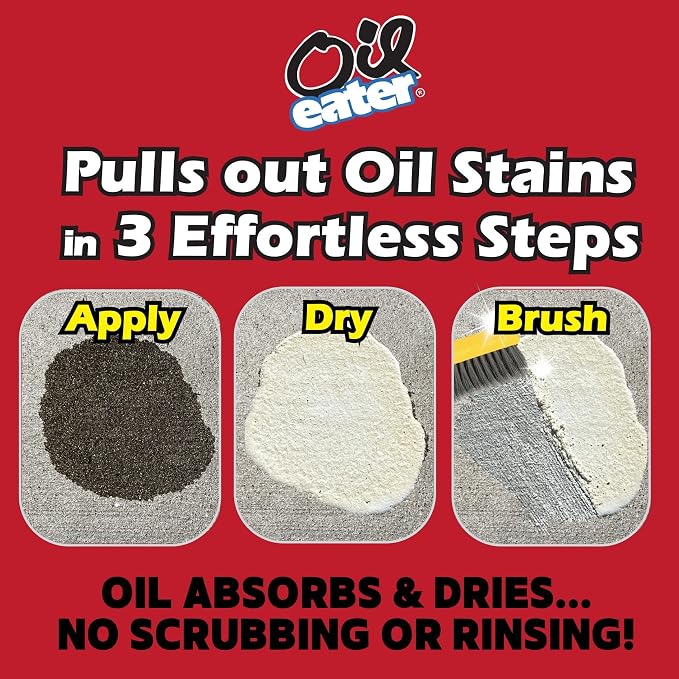 Overnight Stain Remover for Cleaning Oil Stains on Concrete, Driveway, Pavers & Garage Floors,White, AOD3232301
