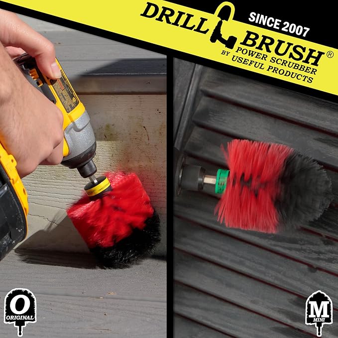 Bird Bath Cleaning Brush - Concrete Cleaning Brushes - Brick Brush | Outdoor Cleaning Supplies - Garden and Statue Cleaning Brush Set - Patio and Deck Scrubbing Tools - Stone Stain Removing Tool