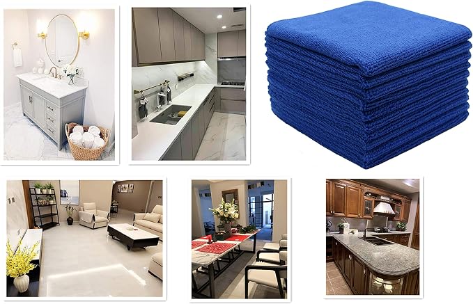 Microfiber Cleaning Cloth, Washcloths,12x12 inch,10 Pack, | Fast Drying Dish Cloths for Washing Dishes, Ultra Absorbent Dish Rags, Lint Free Cleaning Rags For House&Kitchen