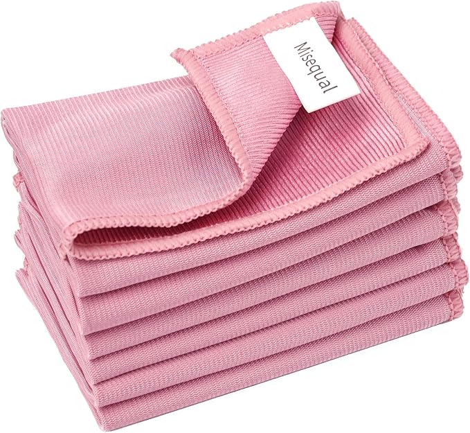 6Pcs Glass Cleaning Cloth for Window Eyeglass Mirrors Stainless Steel
