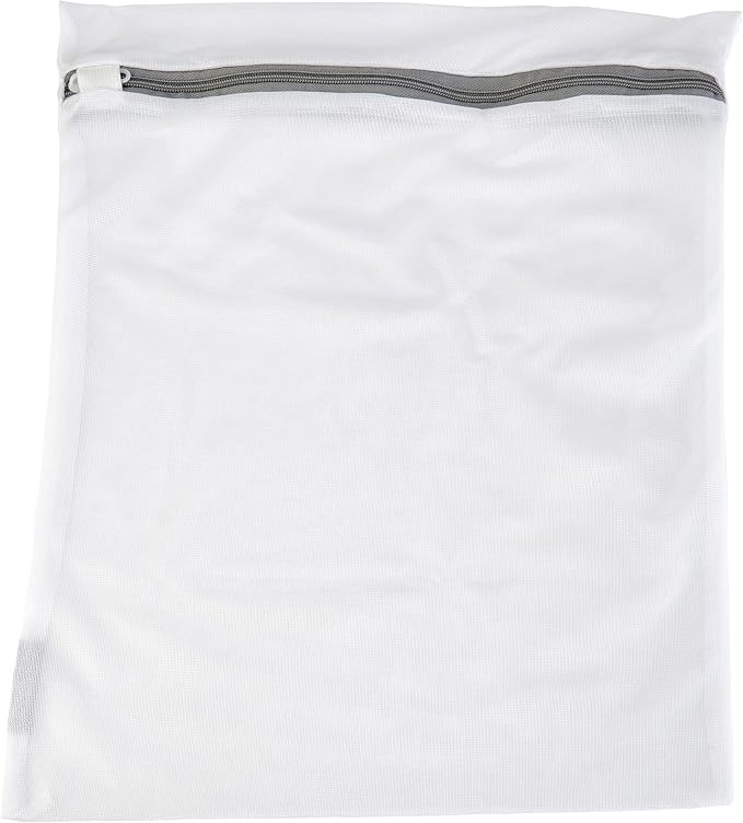 Laundry 360 2 Pack Large Mesh Wash Bag | Laundry | Washing Machine | Zipper Closure | Prevents Pulling and Tearing | Clothes | Garments | Delicates | Socks | White