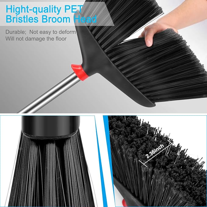Outdoor Indoor Broom- CLDREAM Angle Broom is Perfect Commercial Courtyard Garage Home Kitchen Office Floor Shower