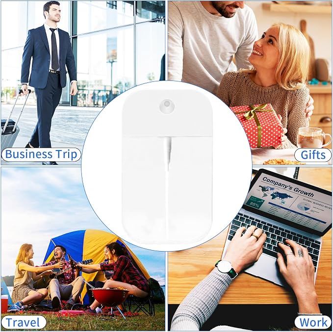 6 PCS Clear Spray Bottles, Portable Card Spray Bottles, 50 ML Refillable Plastic Perfume Atomizer Vials, Suitable Perfume, moisturizing water, hand sanitizer