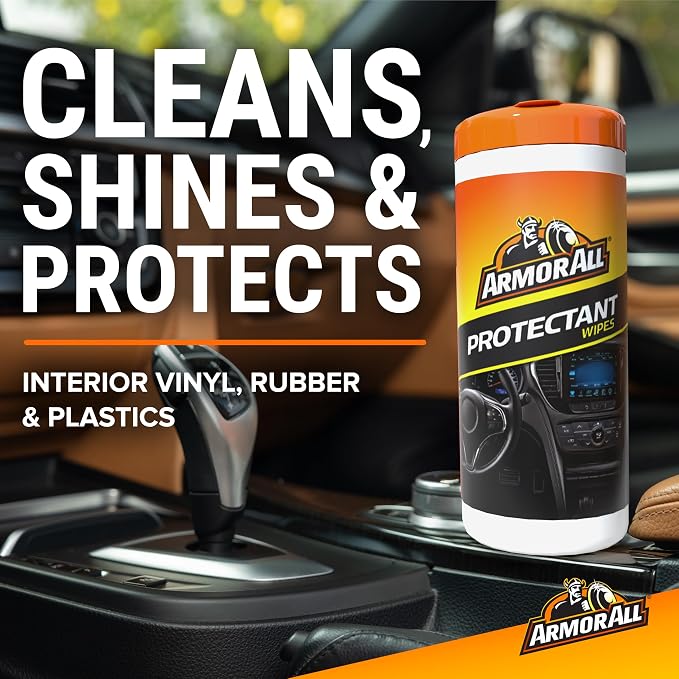 Armor All Protectant, Glass and Cleaning Wipes, Wipes for Car Interior and Car Exterior, 30 Count Each (Pack of 3) | Car cleaning wipes, glass wipes for screens, windows and mirrors, protectant for vinyl and plastic, 30 count each