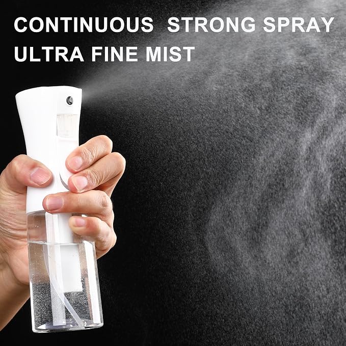 Spray Bottles For Hair, continuous spray bottle (200ml/6.8oz 2Pack) used for hair design, plants, cleaning, hair care and skin care, etc. – empty, reusable