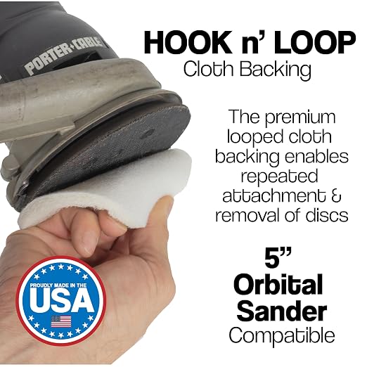 5" Abrasive Pad Hook & Loop Round Non-Woven 16 Pack Assortment