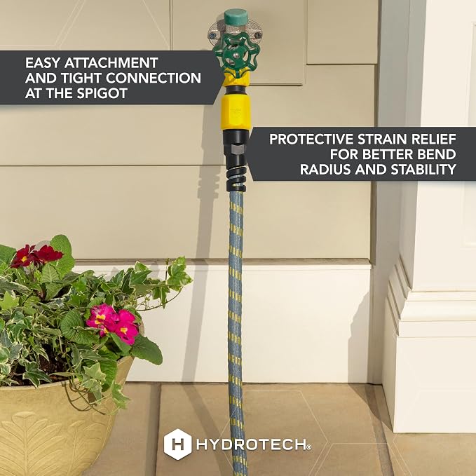 HydroTech 100 ft Expandable Burst-Proof Garden Hose, 5/8 in Diameter | Patented Force Control Technology delivers lightweight, kink-free flexibility, compact storage and dependable durability.