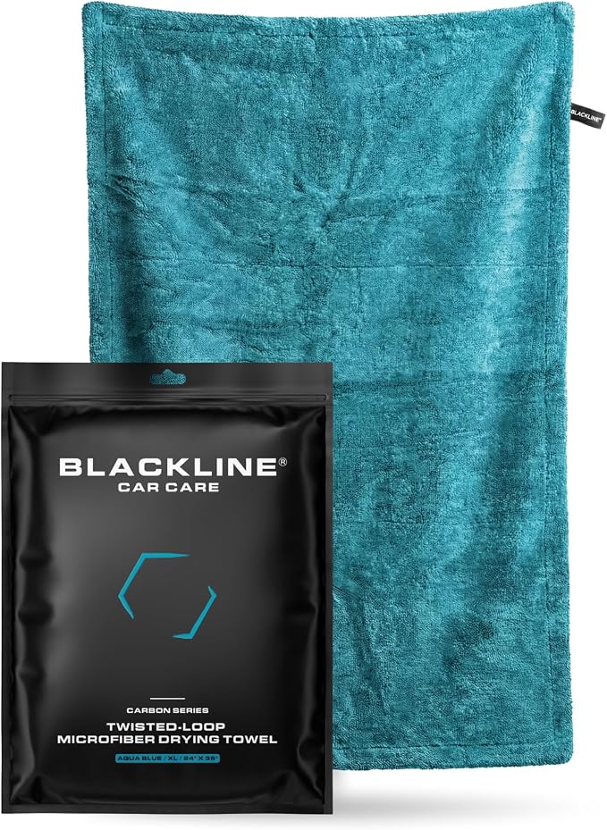 Microfiber Car Drying Towel 24"x36", 1300GSM Twisted Loop | Twisted Loop microfiber dries your car in one pass-1300GSM, streak-free & scratch-safe. Absorbs 6x its weight, no water spots