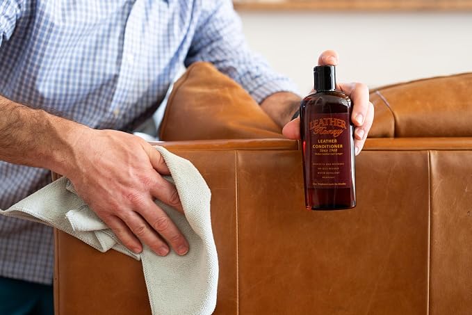 Leather Honey Lint-Free Application Cloth: Microfiber Cloth for Use with Leather Conditioner and Cleaner. Made in The USA Since 1968 (Pack of 2)