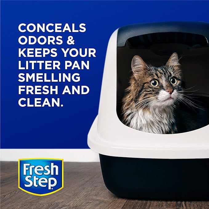 Fresh Step Cat Litter Crystals Deodorizer, Fresh Scent, 15 Oz | Non-toxic crystals neutralize odor at the source in any litter box, keeps home areas smelling fresh