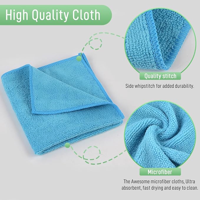 Dish Cloth for Washing Dishes Kitchen Washcloth Cleaning Cloth | 12x12inch 10pack Kitchen Towels Rags, Microfiber Cleaning Cloths, Wash Cloths, Meshless, Wholesale, Assorted