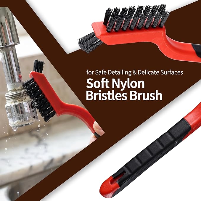 Wire Brush Set for Cleaning, 10-Piece Wire Brush for Rust Paint Removal | Professional Cleaning Tools for Metal, Slag, Paint and Grill