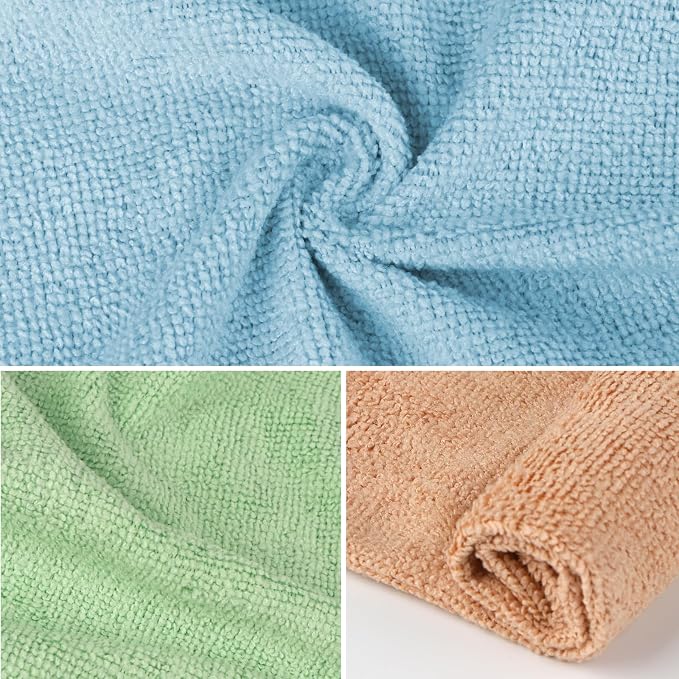 Orighty Washcloths Bulk, 50 Pack Microfiber Face Towels, 12x12 Inch | Highly Absorbent & Soft Feel, Multi-Purpose Wash Cloths & Hand Towels for Bathroom, Hotel, Spa, and Gym
