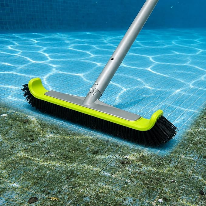 Sepetrel 17.5" Pool Brush Head for Cleaning Walls,Heavy Duty Inground/Above Ground Swimming Pool Scrub Brushes with Premium Strong Bristle & Reinforced Aluminium Back