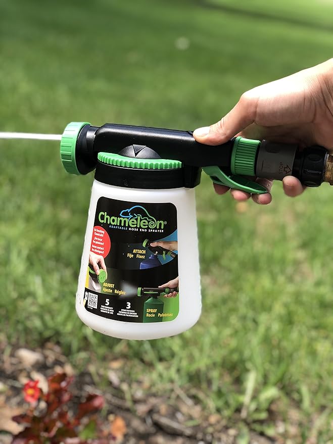 RL Flo-Master Chameleon Hose End Sprayer for use with Fertilizers, Weed Killers, Fungicides and Insect Killers, 32 ounce Refillable Bottle Included