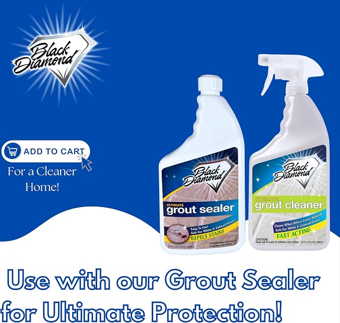 Ultimate Grout Cleaner for Tile & Grout, Acid-Free Stain Remover, 32 oz | Acid-free formula deep cleans grout on tile floors. Safe for marble, travertine, granite and all natural stone.