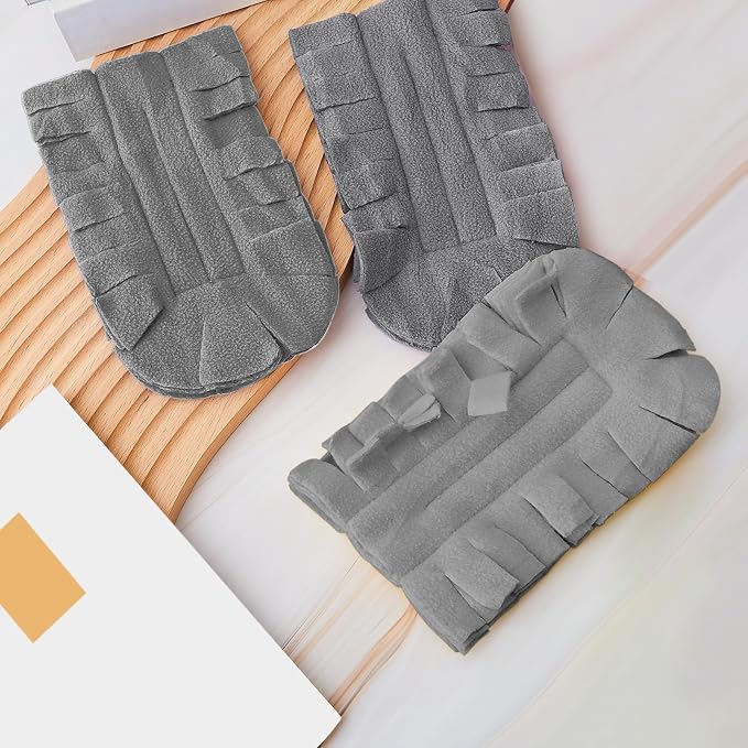 Zubebe 6 Pcs Reusable Duster Refills Fleece,Grey | Soft Polyester Fiber Flat Duster Refill Multi Surface Washable Cleaning Pad Tools for Home, Blinds, Car, Pet, Furniture, Fans