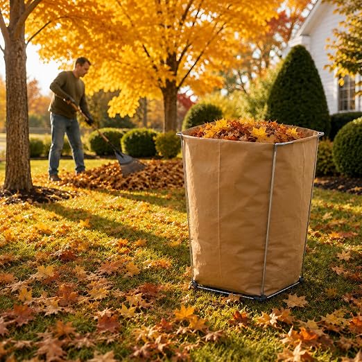 Bag Buddy Bag Holder | 55 Gal Contractor Bags or 30 Gal Kraft Yard Bags | 8 PACK | Temporary Trash Can Or Trash Bag Holder | Ideal for Yard Work, Site Cleanup, Parties & Events