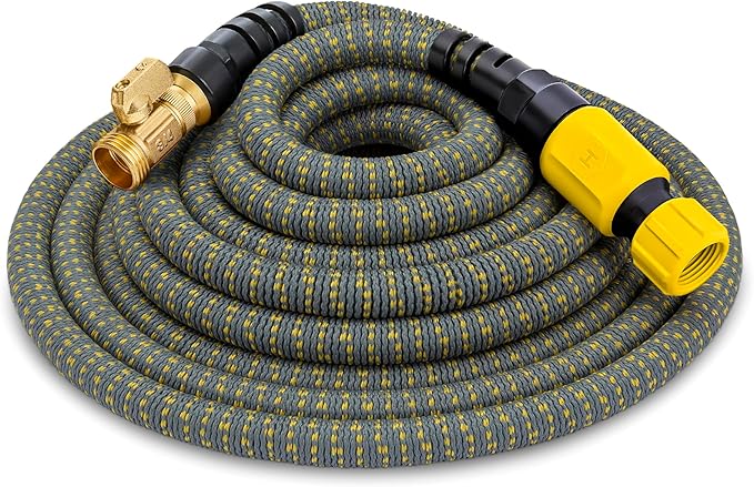 HydroTech 100 ft Expandable Burst-Proof Garden Hose, 5/8 in Diameter | Patented Force Control Technology delivers lightweight, kink-free flexibility, compact storage and dependable durability.