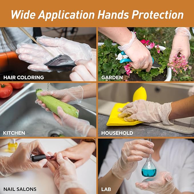 MedPride General Purpose Powder-Free Vinyl Gloves, Medium, Box/100