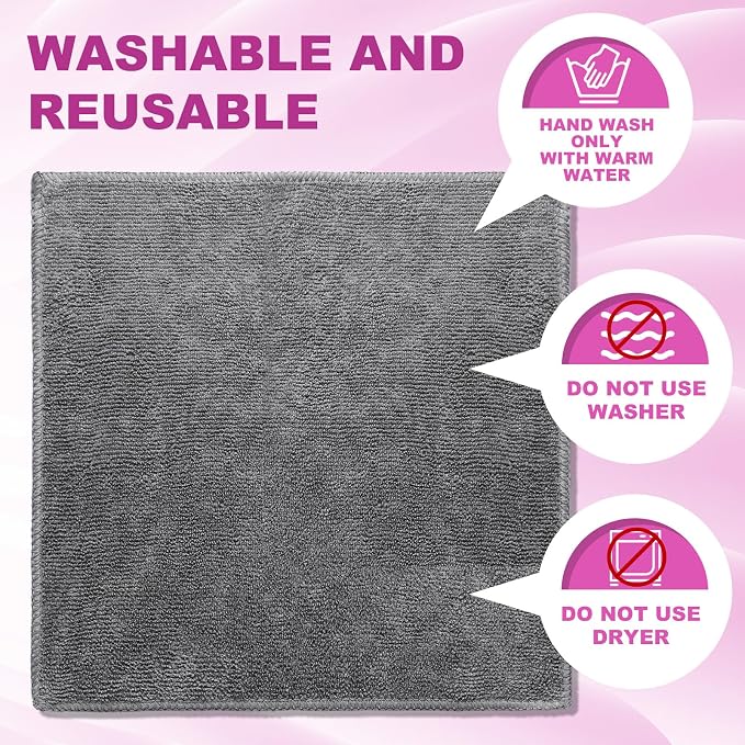 Tudomro 30 Pcs Magnetic Microfiber Cleaning Cloth, Gray | 10'' x 10'', Dry Erasers Bulk, Whiteboards Dry Erase Cloth, Cleaner Reusable, Home, Office,