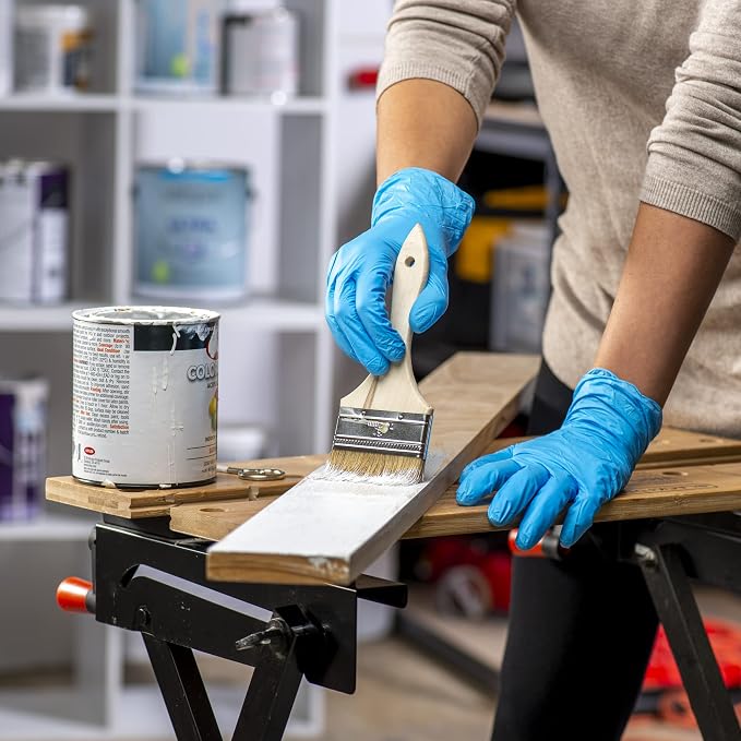 Comfy Package Synthetic Vinyl Blend Disposable Plastic Gloves Non-Sterile, Powder & Latex Free