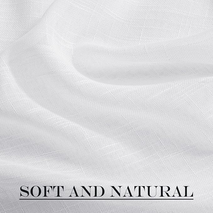 NICETOWN White Sheer Curtains for French Front Door, 1 Panel | Short Curtains for Small Window, Sidelight Thermal Insulated Door Side Window Covering, W26 x L64